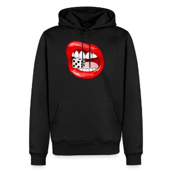 Sexy Mund Würfel Spiel Kniffel Lippen Geschenk - Männer Premium Bio Hoodie - Schwarz - Vorne - Nico (187cm)