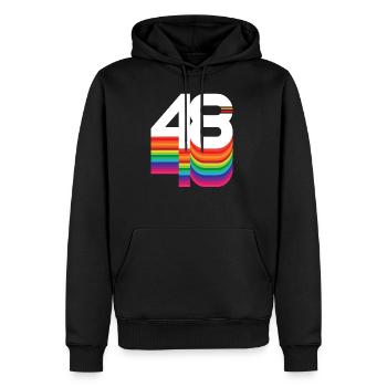 48 Jahre "Geburtstag" - Männer Premium Bio Hoodie - Schwarz - Vorne - Nico (187cm)