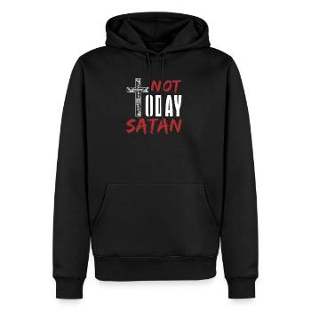 devil - Men’s Premium Organic Hoodie - black - Front - Nico (187cm)