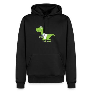 Zahnarzthelfer Dinosaurier Doktor Gift - Männer Premium Bio Hoodie - Schwarz - Vorne - Nico (187cm)