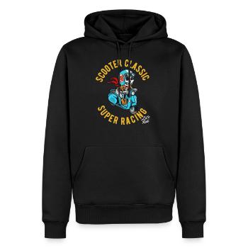 Motorroller classic Skelett - Männer Premium Bio Hoodie - Schwarz - Vorne - Nico (187cm)