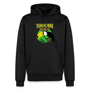 Tukan - Sweat à capuche Premium bio Homme - noir - Devant - Nico (187cm)