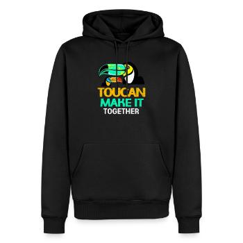 Toucan - Men’s Premium Organic Hoodie - black - Front - Nico (187cm)