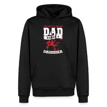 Sohn Vater Schlagzeug Drummer Spruch Dad - Männer Premium Bio Hoodie - Schwarz - Vorne - Nico (187cm)