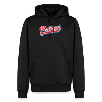 Retired 2019 - Men’s Premium Organic Hoodie - black - Front - Nico (187cm)