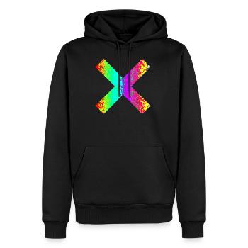 Croix - Sweat à capuche Premium bio Homme - noir - Devant - Nico (187cm)