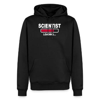Scientist - Men’s Premium Organic Hoodie - black - Front - Nico (187cm)