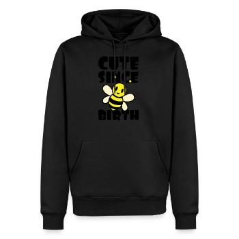 Demonstration Nachhaltig - Männer Premium Bio Hoodie - Schwarz - Vorne - Nico (187cm)