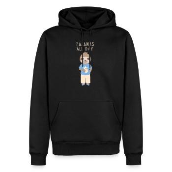 Pajamas all day. Sloth sleeper pajamas - Men’s Premium Organic Hoodie - black - Front - Nico (187cm)