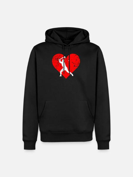 I LOVE HURLING - Männer Premium Bio Hoodie - Schwarz