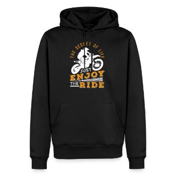 Motocross - Sweat à capuche Premium bio Homme - noir - Devant - Nico (187cm)