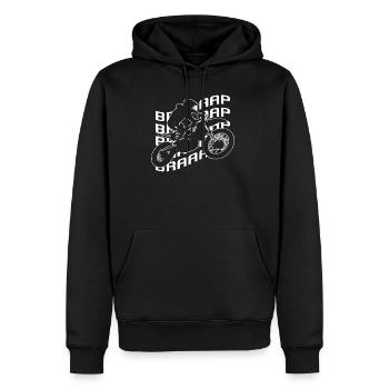 Motocross - Sweat à capuche Premium bio Homme - noir - Devant - Nico (187cm)
