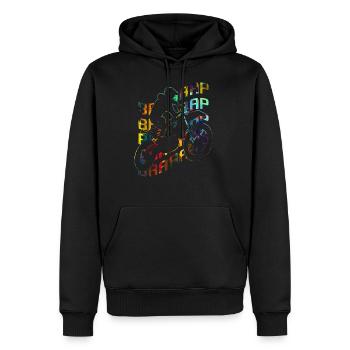 Motocross - Sweat à capuche Premium bio Homme - noir - Devant - Nico (187cm)