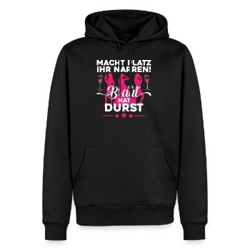 Junggesellinnenabschied Team Braut Geschenk - Männer Premium Bio Hoodie - Schwarz - Vorne - Nico (187cm)