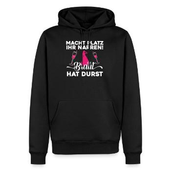 Junggesellinnenabschied Team Braut Geschenk - Männer Premium Bio Hoodie - Schwarz - Vorne - Nico (187cm)