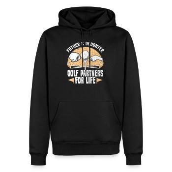 Golfen Golfer Golf Vater Tochter Geschenk - Männer Premium Bio Hoodie - Schwarz - Vorne - Nico (187cm)