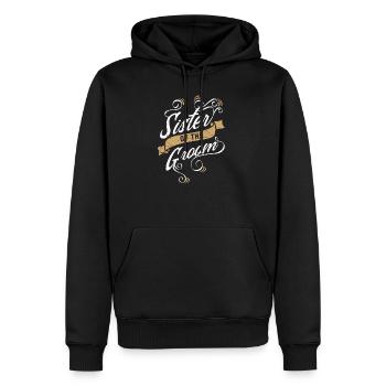 Marié frère soeur - Sweat à capuche Premium bio Homme - noir - Devant - Nico (187cm)