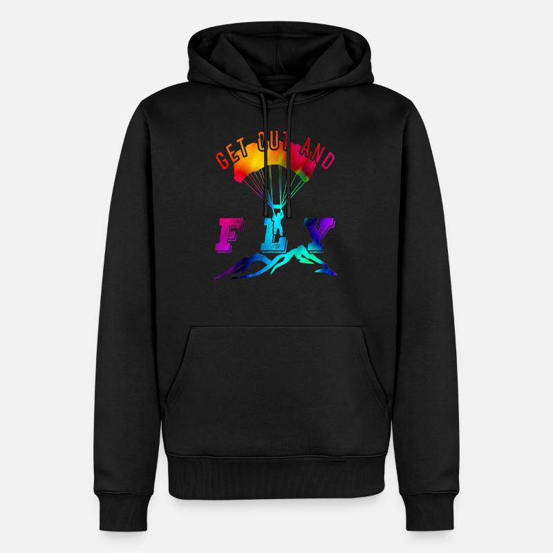 Paragliding - Sweat à capuche Premium bio Homme - noir