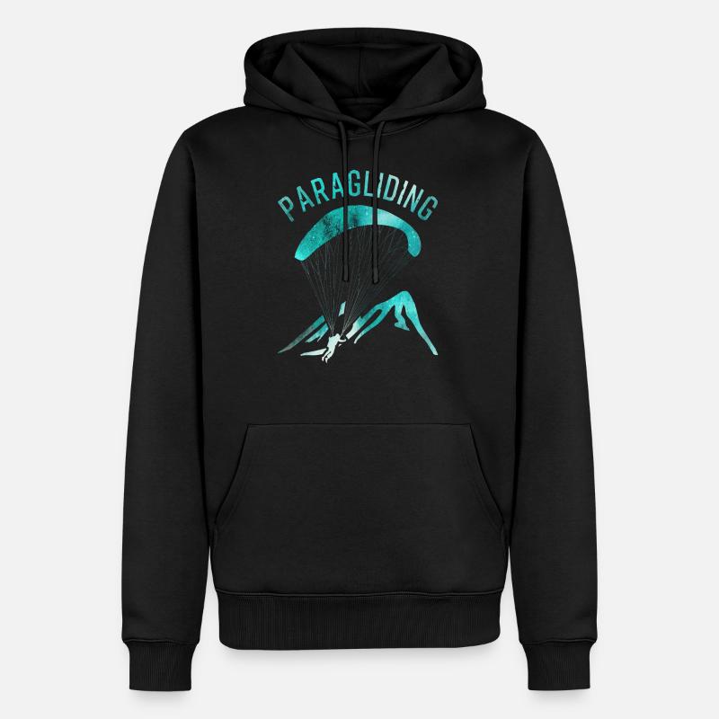 Paragliding - Männer Premium Bio Hoodie - Schwarz