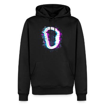 Chemise rétro d'escalade de nerd d'escalade - Sweat à capuche Premium bio Homme - noir - Devant - Nico (187cm)