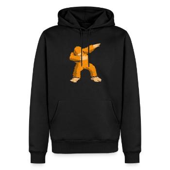 Bigfoot - Männer Premium Bio Hoodie - Schwarz - Vorne - Nico (187cm)