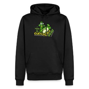 Gurke Salatgurke Cucumber Squad Geschenk lustig - Männer Premium Bio Hoodie - Schwarz - Vorne - Nico (187cm)