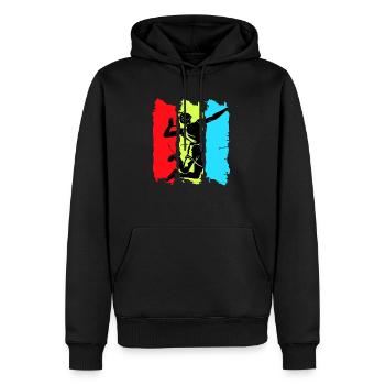 Volleyball Team Set Volley Beach Volleyballer Ball - Männer Premium Bio Hoodie - Schwarz - Vorne - Nico (187cm)