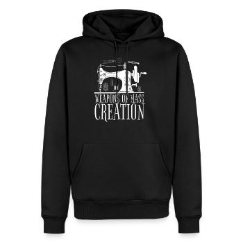 Nähen Näherin Lustiger Spruch Geschenk Nähmaschine - Männer Premium Bio Hoodie - Schwarz - Vorne - Nico (187cm)