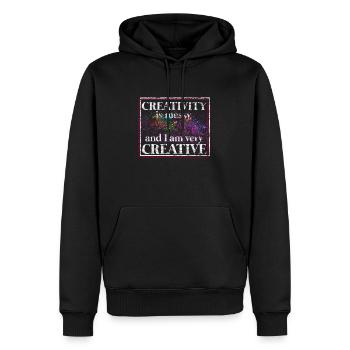artiste - Sweat à capuche Premium bio Homme - noir - Devant - Nico (187cm)