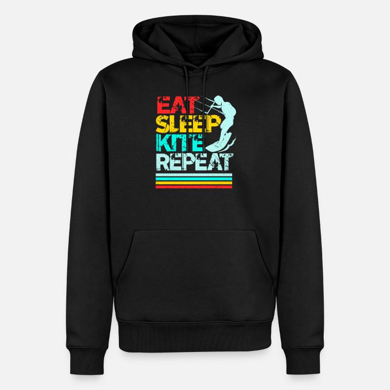 Kiteboard - Sweat à capuche Premium bio Homme - noir