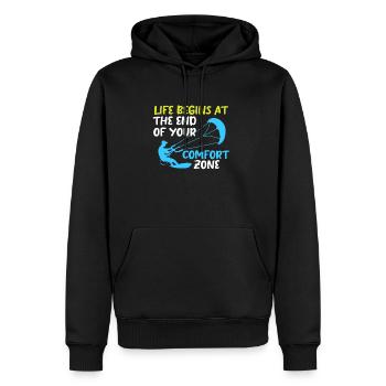 Kiteboard Kite kite-kite-cadeau kite-surf - Sweat à capuche Premium bio Homme - noir - Devant - Nico (187cm)