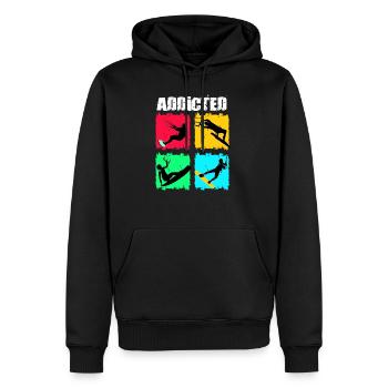 Kiteboard Kite kite-kite-cadeau kite-surf - Sweat à capuche Premium bio Homme - noir - Devant - Nico (187cm)