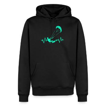 Kiteboard Kite kite-kite-cadeau kite-surf - Sweat à capuche Premium bio Homme - noir - Devant - Nico (187cm)