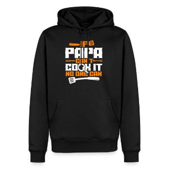 Koch Papa - Männer Premium Bio Hoodie - Schwarz - Vorne - Nico (187cm)