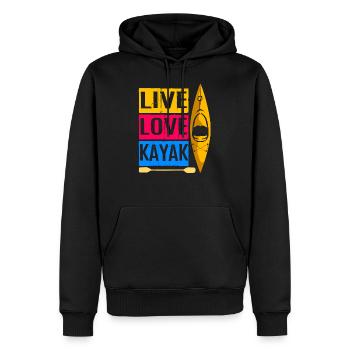 Kanu Kanusport Kayak Kajak Fahrer Wildwasser Ruder - Männer Premium Bio Hoodie - Schwarz - Vorne - Nico (187cm)