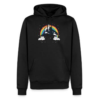 Australian Shepherd Hund Orca Wal Geschenk - Männer Premium Bio Hoodie - Schwarz - Vorne - Nico (187cm)