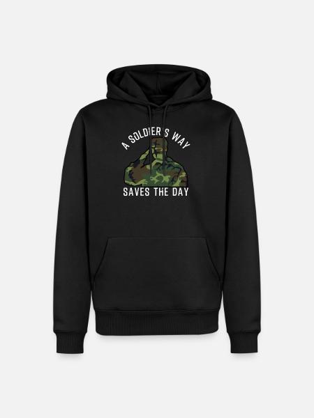 Soldier - Men’s Premium Organic Hoodie - black