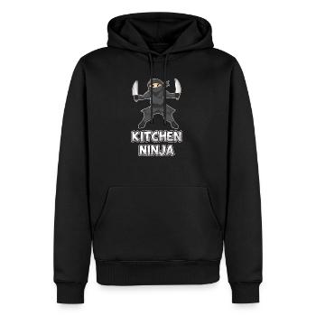 Ninja couteau de cuisine chef cuisinier cadeau pour enfants - Sweat à capuche Premium bio Homme - noir - Devant - Nico (187cm)