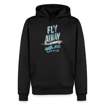 pilot - Men’s Premium Organic Hoodie - black - Front - Nico (187cm)