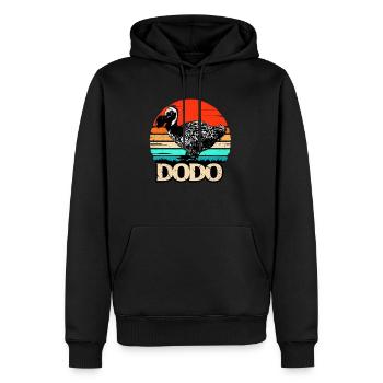 Dodo - Männer Premium Bio Hoodie - Schwarz - Vorne - Nico (187cm)