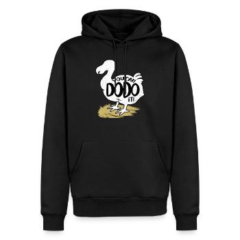 Dodo - Männer Premium Bio Hoodie - Schwarz - Vorne - Nico (187cm)