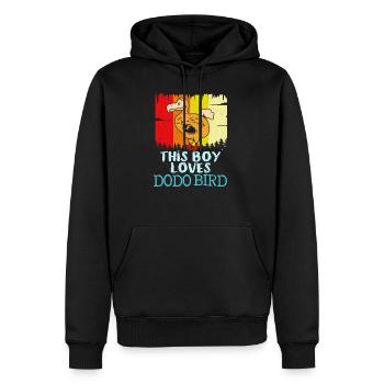 Dodo - Männer Premium Bio Hoodie - Schwarz - Vorne - Nico (187cm)