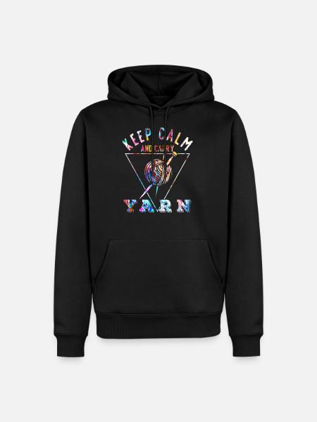 Stricken - Männer Premium Bio Hoodie - Schwarz