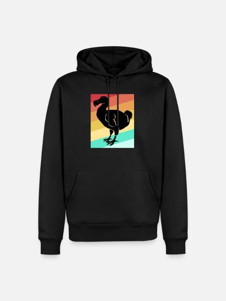 Dodo cadeau oiseau origine primitive fossil archéologie Geek - Sweat à capuche Premium bio Homme - noir