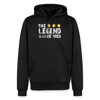 Legende Ruhestand Rentner Opa lustig Geschenk - Männer Premium Bio Hoodie - Schwarz - Vorne - Nico (187cm)
