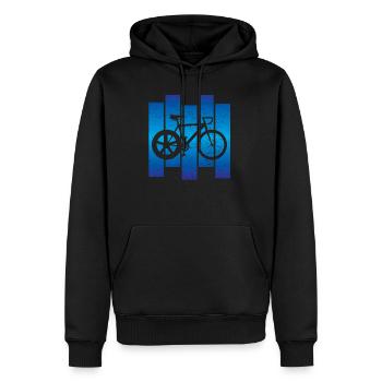 Silhouette de vélo de route - Sweat à capuche Premium bio Homme - noir - Devant - Nico (187cm)