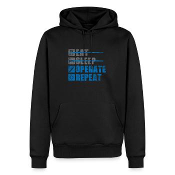 Chirurg - Männer Premium Bio Hoodie - Schwarz - Vorne - Nico (187cm)