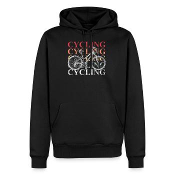 Vélo Vélo Vélo Vélo Vélo Vélo Vélo - Sweat à capuche Premium bio Homme - noir - Devant - Nico (187cm)