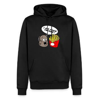 Ich bin dein Vater Kartoffel Pommes Papa Dad Geek - Männer Premium Bio Hoodie - Schwarz - Vorne - Nico (187cm)