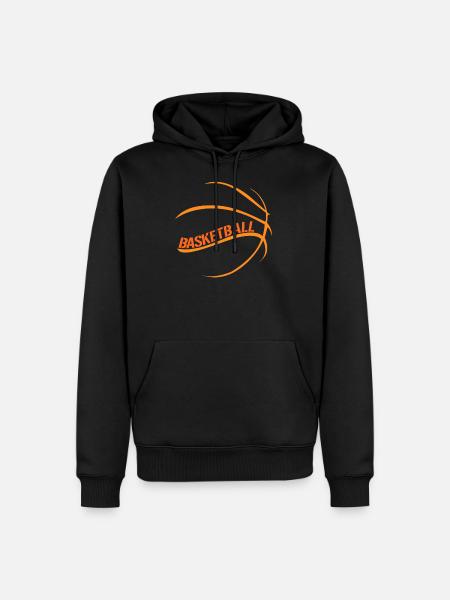 basket-ball - Sweat à capuche Premium bio Homme - noir